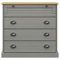 vidaXL Cómoda VIGO madera maciza pino gris 80x40x76 cm vidaXL Cómoda VIGO madera maciza pino gris 80x40x76 cm