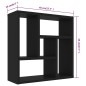 vidaXL Estantería de pared madera contrachapada negro 45,1x16x45,1 cm vidaXL Estantería de pared madera contrachapada negro 45,1x16x45,1 cm