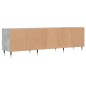 vidaXL Mueble de TV madera contrachapada gris hormigón 150x30x44,5 cm