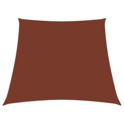 vidaXL Toldo de vela trapezoidal de tela oxford terracota 3/5x4 m