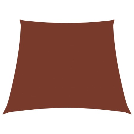 vidaXL Toldo de vela trapezoidal de tela oxford terracota 3/5x4 m