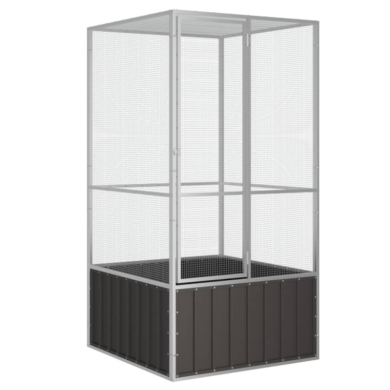 vidaXL Jaula de pájaros acero galvanizado antracita 111x107x211,5 cm vidaXL Jaula de pájaros acero galvanizado antracita 111x107x211,5 cm