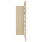 vidaXL Armario espejo de baño LED acrílico roble Sonoma 90x12x45 cm