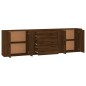 vidaXL Aparadores 3 piezas madera contrachapada marrón roble vidaXL Aparadores 3 piezas madera contrachapada marrón roble
