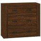 vidaXL Aparadores 3 piezas madera contrachapada marrón roble vidaXL Aparadores 3 piezas madera contrachapada marrón roble