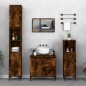 vidaXL Armario de baño madera contrachapada roble ahumado 30x30x190 cm