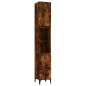 vidaXL Armario de baño madera contrachapada roble ahumado 30x30x190 cm