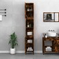 vidaXL Armario de baño madera contrachapada roble ahumado 30x30x190 cm