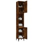 vidaXL Armario de baño madera contrachapada roble ahumado 30x30x190 cm