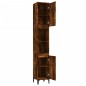 vidaXL Armario de baño madera contrachapada roble ahumado 30x30x190 cm