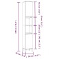 vidaXL Armario de baño madera contrachapada roble ahumado 30x30x190 cm