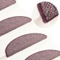 vidaXL Alfombras de peldaños de escalera 15 uds morado 65x25 cm vidaXL Alfombras de peldaños de escalera 15 uds morado 65x25 cm