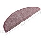 vidaXL Alfombras de peldaños de escalera 15 uds morado 65x25 cm vidaXL Alfombras de peldaños de escalera 15 uds morado 65x25 cm