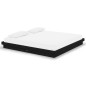 vidaXL Estructura de cama de madera maciza negro 200x200 cm vidaXL Estructura de cama de madera maciza negro 200x200 cm