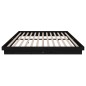 vidaXL Estructura de cama de madera maciza negro 200x200 cm vidaXL Estructura de cama de madera maciza negro 200x200 cm