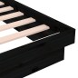 vidaXL Estructura de cama de madera maciza negro 200x200 cm vidaXL Estructura de cama de madera maciza negro 200x200 cm