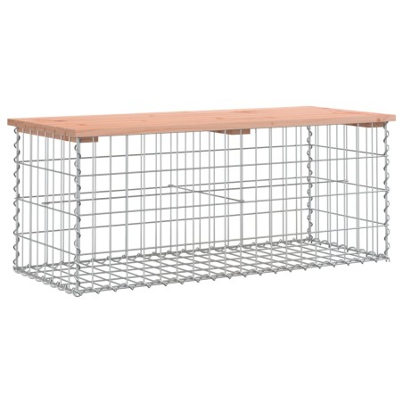 vidaXL Banco jardín diseño gaviones madera abeto Douglas 103x44x42 cm