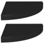 vidaXL Estantes flotantes de esquina 2 uds MDF negro 35x35x3,8 cm vidaXL Estantes flotantes de esquina 2 uds MDF negro 35x35x3,8 cm