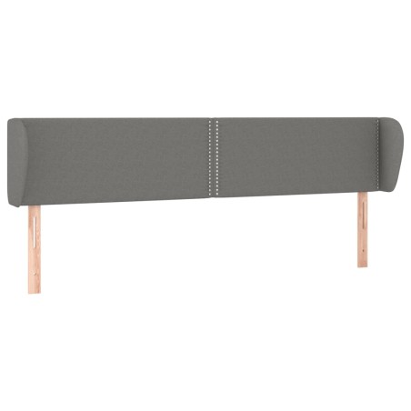 vidaXL Cabecero de tela gris oscuro 183x23x78/88 cm