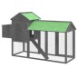 vidaXL Gallinero madera maciza de pino gris 193x65x117 cm vidaXL Gallinero madera maciza de pino gris 193x65x117 cm
