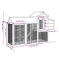 vidaXL Gallinero madera maciza de pino gris 193x65x117 cm vidaXL Gallinero madera maciza de pino gris 193x65x117 cm