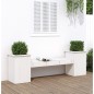 vidaXL Banco con jardineras madera de pino blanco 184,5x39,5x56,5 cm vidaXL Banco con jardineras madera de pino blanco 184,5x39,5x56,5 cm