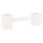 vidaXL Banco con jardineras madera de pino blanco 184,5x39,5x56,5 cm vidaXL Banco con jardineras madera de pino blanco 184,5x39,5x56,5 cm