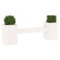 vidaXL Banco con jardineras madera de pino blanco 184,5x39,5x56,5 cm vidaXL Banco con jardineras madera de pino blanco 184,5x39,5x56,5 cm