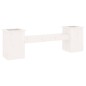 vidaXL Banco con jardineras madera de pino blanco 184,5x39,5x56,5 cm vidaXL Banco con jardineras madera de pino blanco 184,5x39,5x56,5 cm