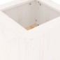 vidaXL Banco con jardineras madera de pino blanco 184,5x39,5x56,5 cm vidaXL Banco con jardineras madera de pino blanco 184,5x39,5x56,5 cm