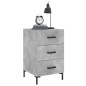 vidaXL Mesita de noche madera de ingeniería gris hormigón 40x40x66 cm vidaXL Mesita de noche madera de ingeniería gris hormigón 40x40x66 cm