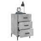 vidaXL Mesita de noche madera de ingeniería gris hormigón 40x40x66 cm vidaXL Mesita de noche madera de ingeniería gris hormigón 40x40x66 cm