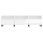 vidaXL Mueble de TV madera contrachapada blanco brillo 150x30x44,5 cm
