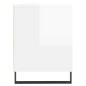 vidaXL Mueble de TV madera contrachapada blanco brillo 150x30x44,5 cm