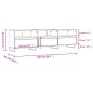 vidaXL Mueble de TV madera contrachapada blanco brillo 150x30x44,5 cm