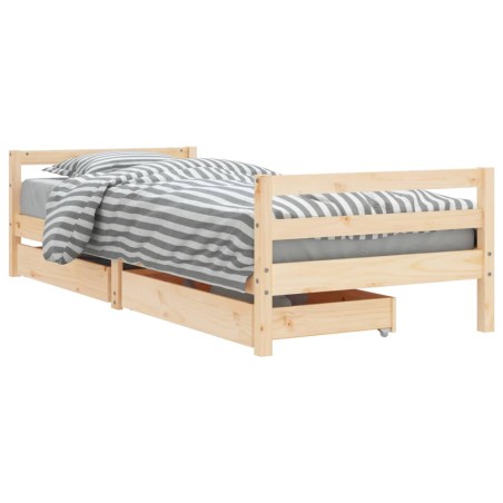 vidaXL Estructura de cama infantil con cajones madera pino 90x190 cm