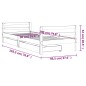 vidaXL Estructura de cama infantil con cajones madera pino 90x190 cm