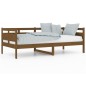 vidaXL Sofá cama de madera maciza de pino marrón miel 90x190 cm vidaXL Sofá cama de madera maciza de pino marrón miel 90x190 cm
