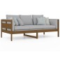 vidaXL Sofá cama de madera maciza de pino marrón miel 90x190 cm vidaXL Sofá cama de madera maciza de pino marrón miel 90x190 cm