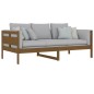 vidaXL Sofá cama de madera maciza de pino marrón miel 90x190 cm vidaXL Sofá cama de madera maciza de pino marrón miel 90x190 cm