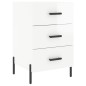 vidaXL Mesita de noche madera de ingeniería blanco brillo 40x40x66 cm vidaXL Mesita de noche madera de ingeniería blanco brillo 40x40x66 cm