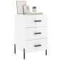 vidaXL Mesita de noche madera de ingeniería blanco brillo 40x40x66 cm vidaXL Mesita de noche madera de ingeniería blanco brillo 40x40x66 cm