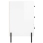 vidaXL Mesita de noche madera de ingeniería blanco brillo 40x40x66 cm vidaXL Mesita de noche madera de ingeniería blanco brillo 40x40x66 cm