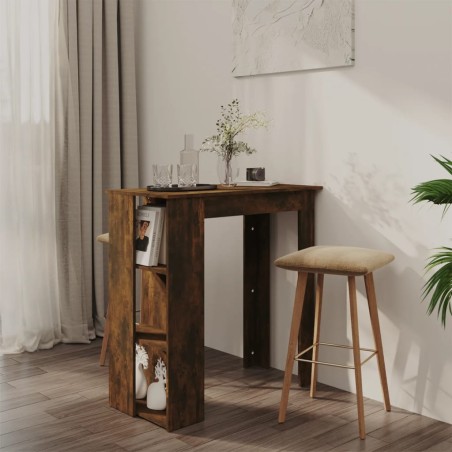 vidaXL Mesa alta con estante roble Sonoma 102x50x103,5 cm