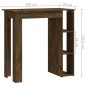 vidaXL Mesa alta con estante roble Sonoma 102x50x103,5 cm vidaXL Mesa alta con estante roble Sonoma 102x50x103,5 cm