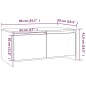 vidaXL Mesa de centro madera de ingeniería roble ahumado 90x50x41,5 cm vidaXL Mesa de centro madera de ingeniería roble ahumado 90x50x41,5 cm