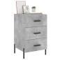 vidaXL Mesita de noche madera de ingeniería gris hormigón 40x40x66 cm vidaXL Mesita de noche madera de ingeniería gris hormigón 40x40x66 cm