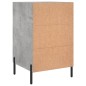 vidaXL Mesita de noche madera de ingeniería gris hormigón 40x40x66 cm vidaXL Mesita de noche madera de ingeniería gris hormigón 40x40x66 cm
