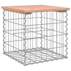 vidaXL Banco jardín diseño gaviones madera abeto Douglas 43x44x42 cm