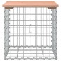 vidaXL Banco jardín diseño gaviones madera abeto Douglas 43x44x42 cm vidaXL Banco jardín diseño gaviones madera abeto Douglas 43x44x42 cm